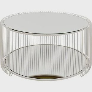 Kare Design Wire Double Salontafel - beige - Ø80cm