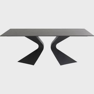 Kare Design Gloria tuintafel - keramiek - zwart - 180x90cm