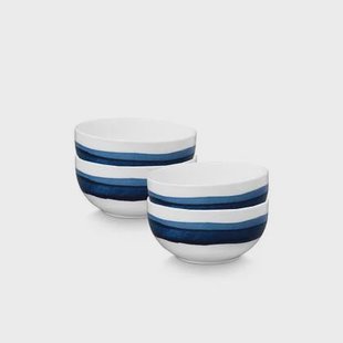 vtwonen Painted Kommen - Ronde schaaltjes - Serviesset van 4 - 15cm