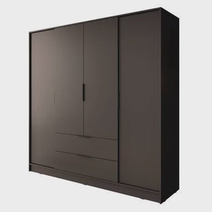 Meubella - Kledingkast Kellan - Zwart - 206 cm