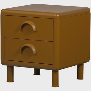 WOOOD Rune Ladekast met 2 lades - Metaal - Zand - 45x42x42