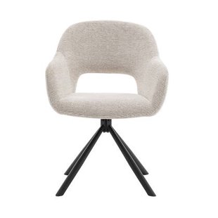 DÉJA Living - Eetkamerstoel Beige - Zithoogte 47cm - Livia - Set van 2