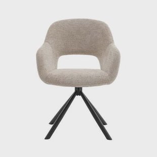 DÉJA Living - Eetkamerstoel Taupe - Zithoogte 47cm - Livia - Set van 2