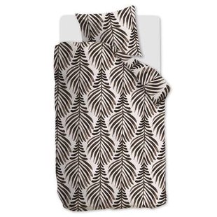 vtwonen Bold Feathers dekbedovertrek - 140x200|220 - Zand