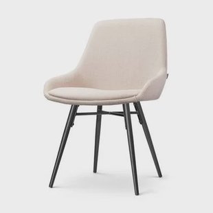 Nolon Nena-Isa Eetkamerstoel Beige - Zwarte Houten Poten