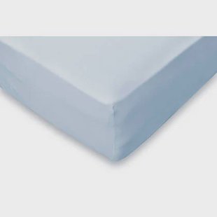 LINNICK Ledikant Baby Hoeslaken Jersey Katoen - licht blauw 70x140