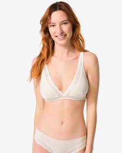 HEMA Bralette met kant zonder beugel naturel (naturel)