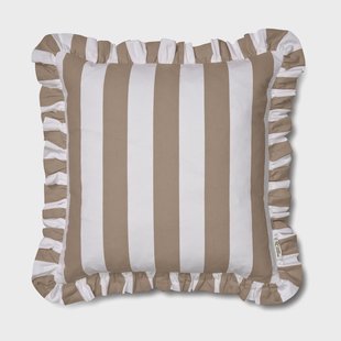 Classic Collection Ruffle Stripes kussenhoes 50x50 cm Beige