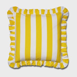 Classic Collection Ruffle Stripes kussenhoes 50x50 cm Yellow