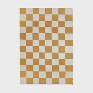 Classic Collection Squares vloerkleed White-yellow, 200x300 cm