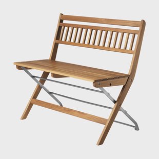 FDB Møbler M24 Lilleø balkonbank Teak-roestvrij staal