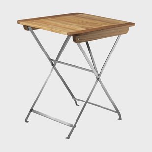 FDB Møbler M26 Lilleø balkon tafel Teak-roestvrij staal