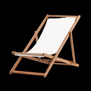 Eileen houten strandstoel naturel met witte zitting Eileen houten strandstoel naturel met witte zitting