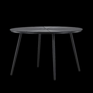 Denzel polywood ronde tuintafel zwart - Ø 120 cm