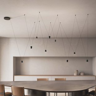 kdln LED design hanglamp Sling, 2.700 K, 1-lamp, zwart