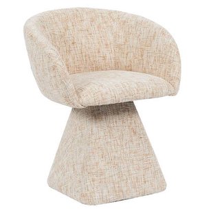 Bronx71 Eetkamerstoel Lenn draaibaar chenille beige