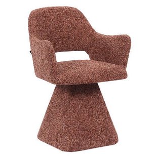 Bronx71 Eetkamerstoel Josh draaibaar chenille koper