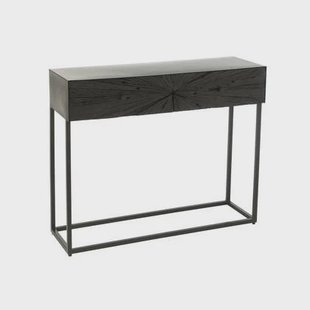 J-Line console Shanil - hout|ijzer - zwart