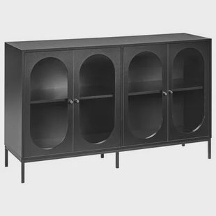 Beliani - LANGFORD - Dressoir - Zwart - Vezelplaat