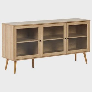 Beliani - ALBANY - Sideboard met 3 deuren - Lichthout - Vezelplaat