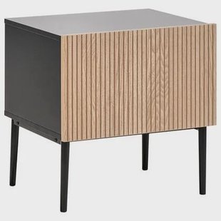 Beliani - BLYTHE - Nachtkastje - Zwart|Bruin - MDF