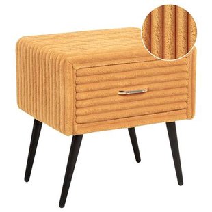 Beliani - FLAYAT - Nachtkastje - Oranje - Corduroy