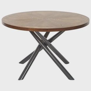 Beliani - LORENZO - Eettafel - Donkerhout|Grijs - 120 cm - MDF Beliani - LORENZO - Eettafel - Donkerhout|Grijs - 120 cm - MDF
