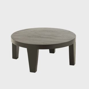 J-Line koffietafel Rond - hout - matte zwart