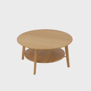 J-Line bijzettafel Rond - bamboe - naturel - large