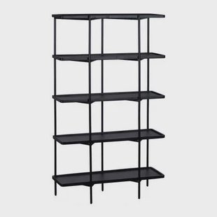 QUVIO Wandkast Luce - FSC® mangohout - 180 cm - Zwart