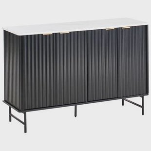 Beliani - GLASTONBURY - Dressoir - Zwart|Marmer - MDF