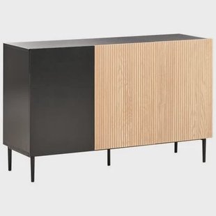 Beliani - BLYTHE - Sideboard 3-deurs - Zwart|Bruin - MDF