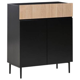Beliani - BLYTHE - Sideboard 2-deurs - Zwart|Bruin - MDF