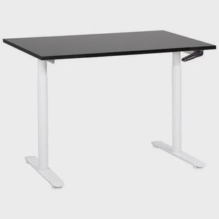 Beliani - DESTINAS - Verstelbaar bureau - Zwart|Wit - Spaanplaat