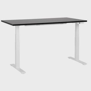 Beliani-DESTINES- Elektrisch Verstelbaar bureau-Zwart|Wit-160 cm-MDF