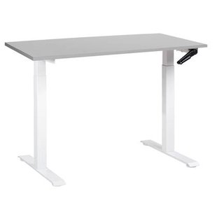 Beliani-DESTINES-Verstelbaar bureau-Lichtgrijs-120 x 72 cm-Spaanplaat