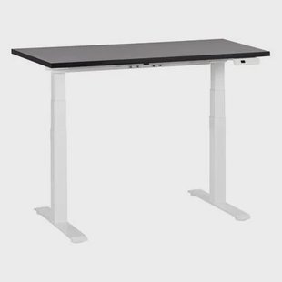 Beliani-DESTINES-Elektrisch verstelbaar bureau-Zwart|Wit-Spaanplaat