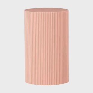 Nest living Asa Houten Bijzettafel Zacht Roze - Ø 31 cm