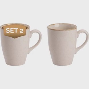 Palmer Beker Antigo 30 cl Crème Porselein 2 stuks