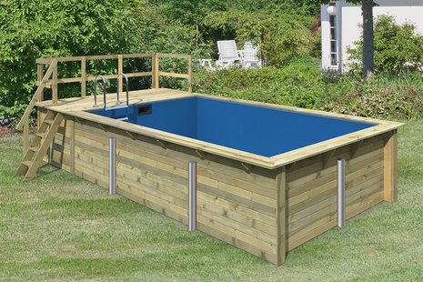 Karibu | Zwembad Rechthoek 3 met Terras 3,5