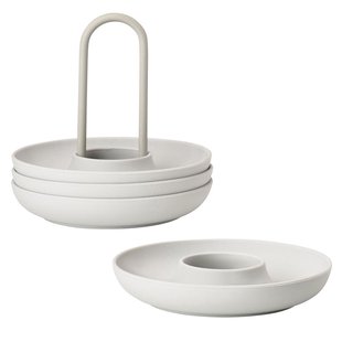 Zone Denmark Singels Eierdopje 4 Delig Warm Grey