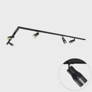 QAZQA Modern railsysteem met 5 spots gunmetal 1-fase - Iconic Kohua