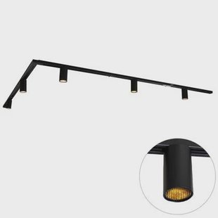 QAZQA Modern railsysteem met 5 spots zwart 1-fase GU10 35mm - Iconic