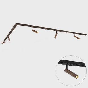 QAZQA Modern railsysteem met 5 spots donker brons 1-fase - Iconic Ivy