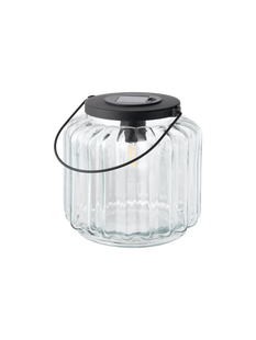 Zonnelamp - Glas/ijzer. Ø17,5 x 15,5 cm. - Clear - Søstrene Grene Zonnelamp - Glas/ijzer. Ø17,5 x 15,5 cm. - Clear - Søstrene Grene