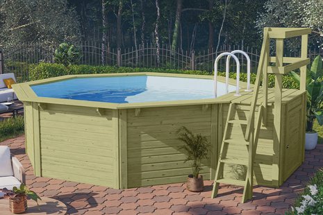 Karibu | Zwembad X1 met Filterpakket en Terras