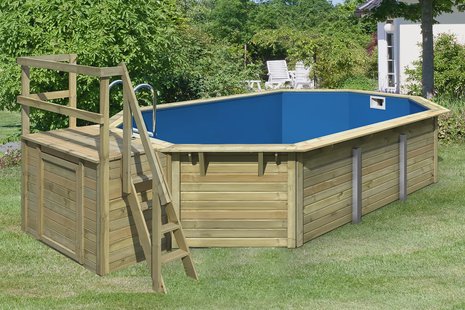 Karibu | Zwembad X4 met Filterpakket en Terras