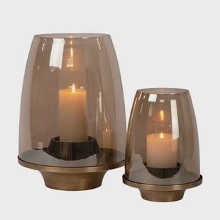 Atmooz Kaarshouder Renzo Set van 2 Glas Ø 18 cm & Ø 26,5 cm Atmooz Kaarshouder Renzo Set van 2 Glas Ø 18 cm & Ø 26,5 cm
