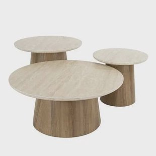 Hoyz Collection - Salontafel Romano Tapse Poot - Keramisch Travertin Hoyz Collection - Salontafel Romano Tapse Poot - Keramisch Travertin