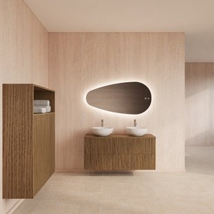 Badmeubelset Gliss Design Hybris Castle Brown 120 cm Met Waskom